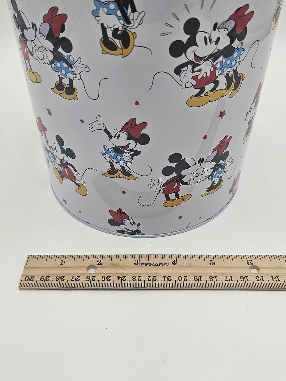 Mickey & Minnie Mouse Red & White Cookie Tin with Lid